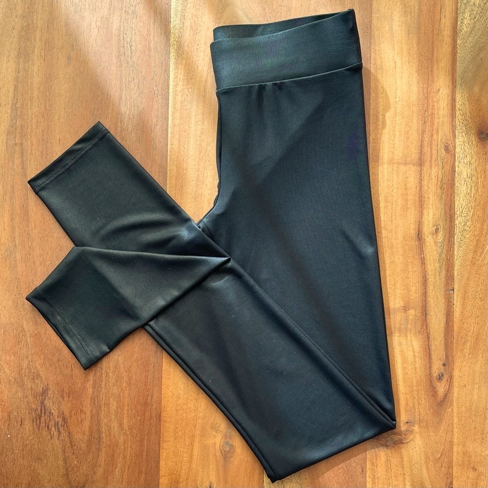 Guess Women's High Rise Black Faux Leather Shaping Legging Pants XS